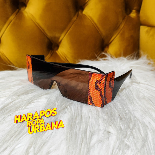 Gafas naranja crakelada