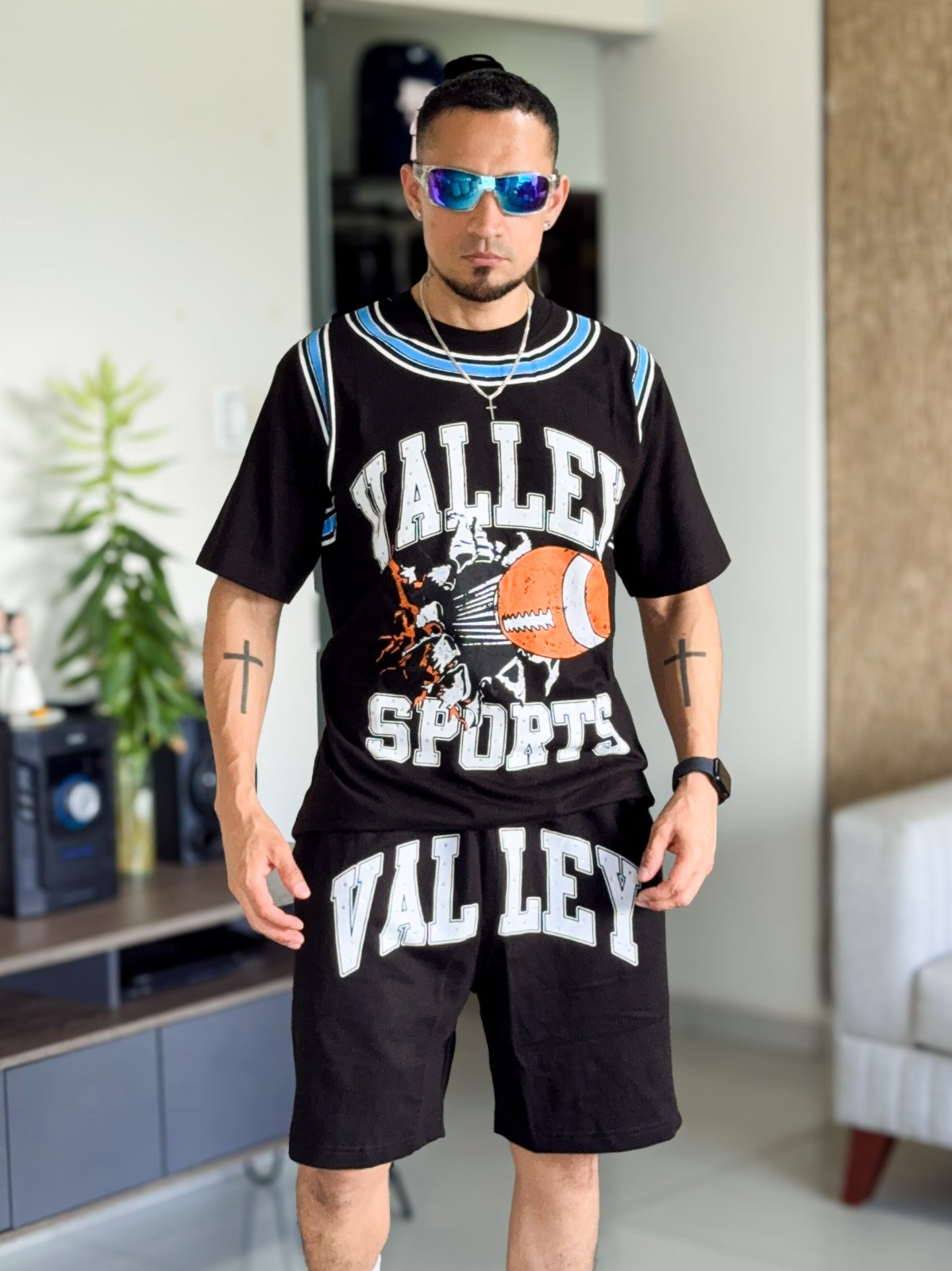 Conjunto de verano Valley Sports Premium negro