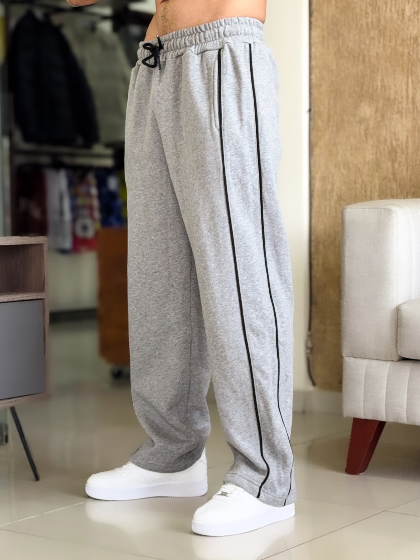 Buso Baggy Premium Blanco Plomo con venas Negras, Frizado