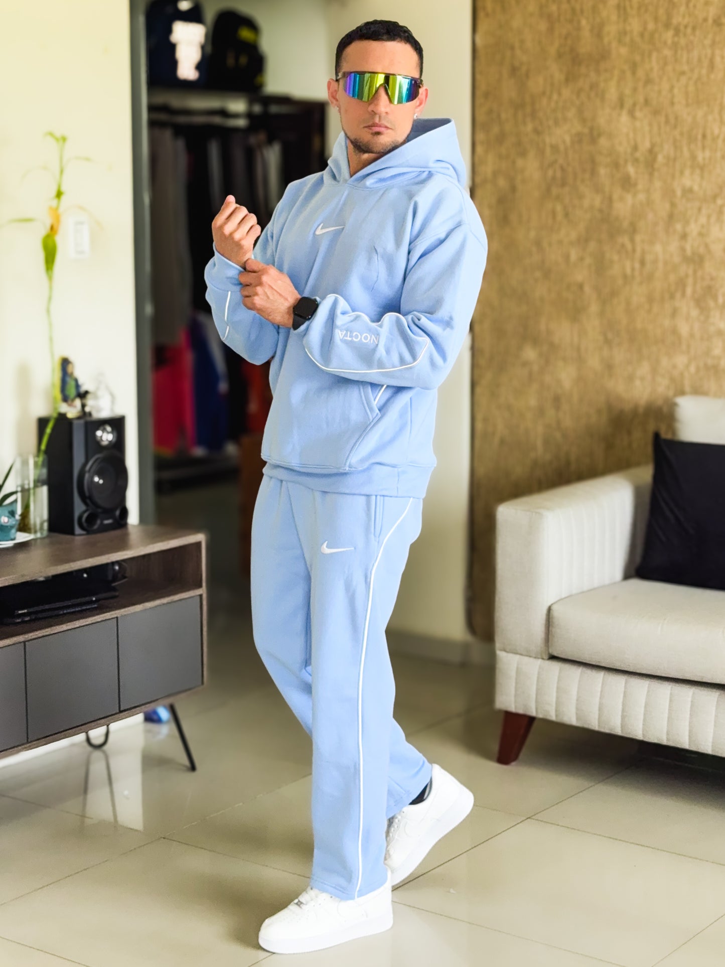 Conjunto Deportivo Nike Nocta Celeste PREMIUM