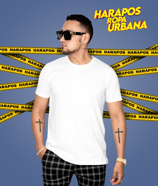 Polera zara basica blanca