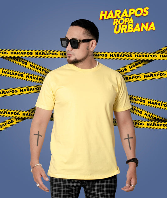 Polera zara basica amarilla