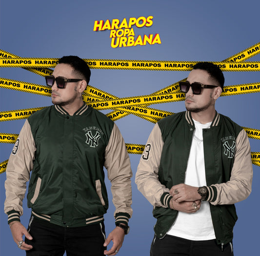 Chaqueta new york impermeable verde