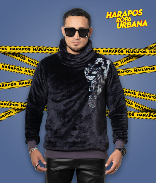 Chompa Katnaza gamuzada azul