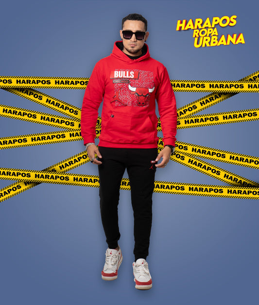 Deportivo Chicago bulls rojo/negro