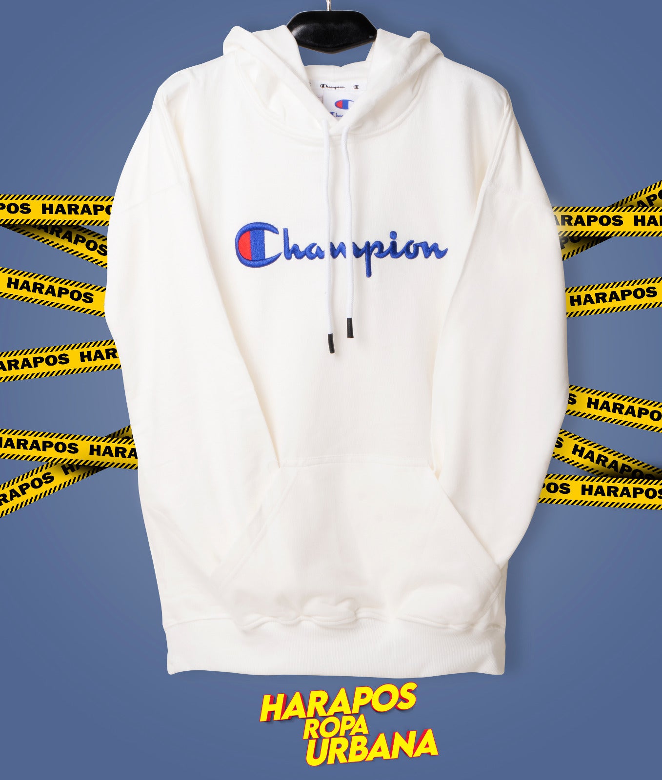 Canguro Champions blanco letras azules