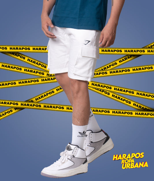 Short gymshark blanco