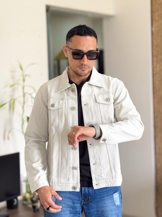 Chaqueta jean essentials basico blanco