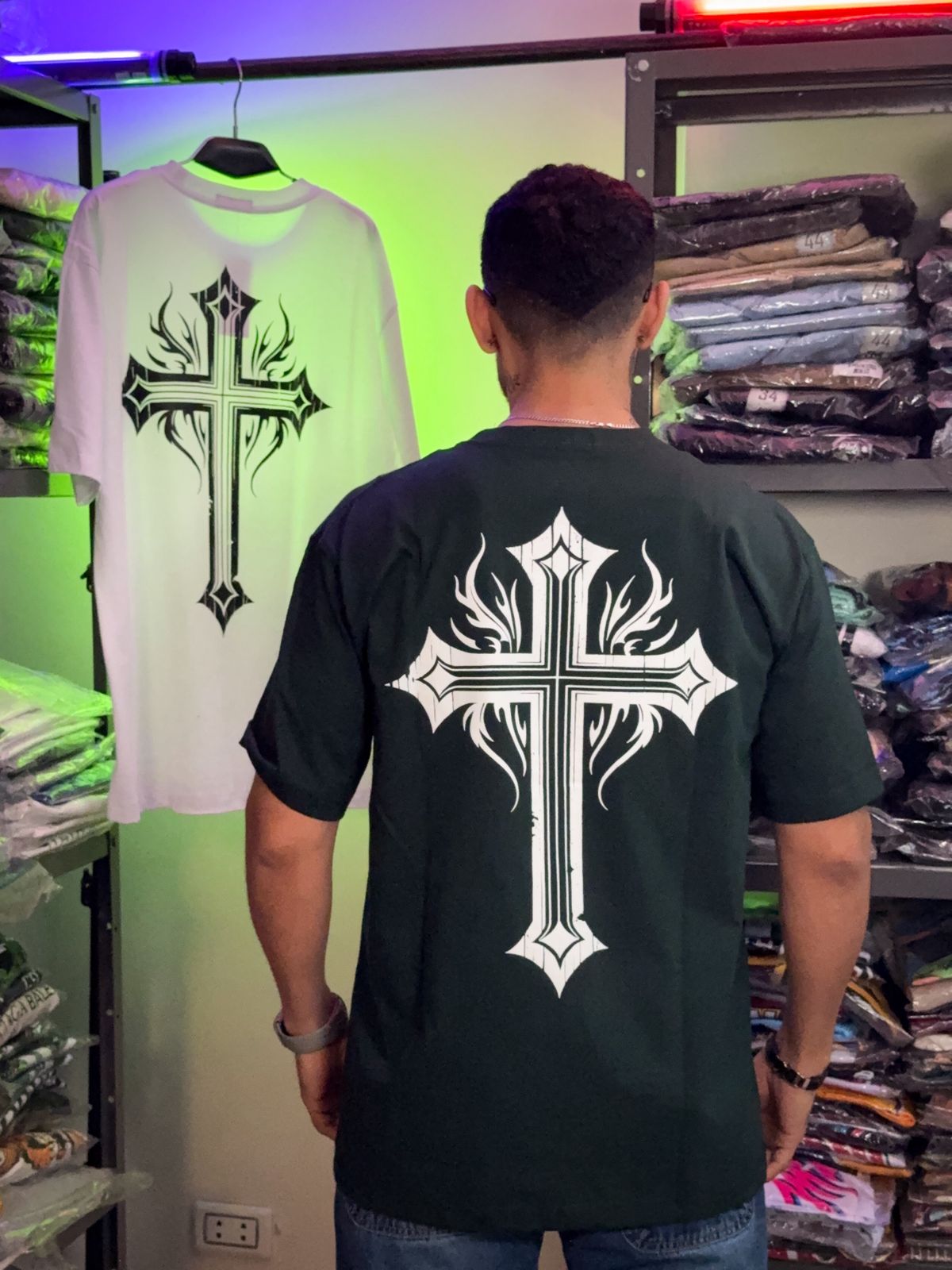Polera Q7WAY cruz verde