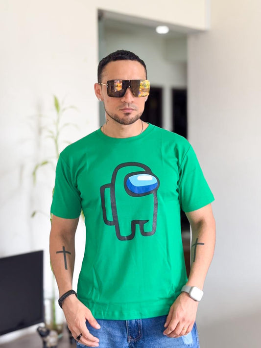 Polera among us verde