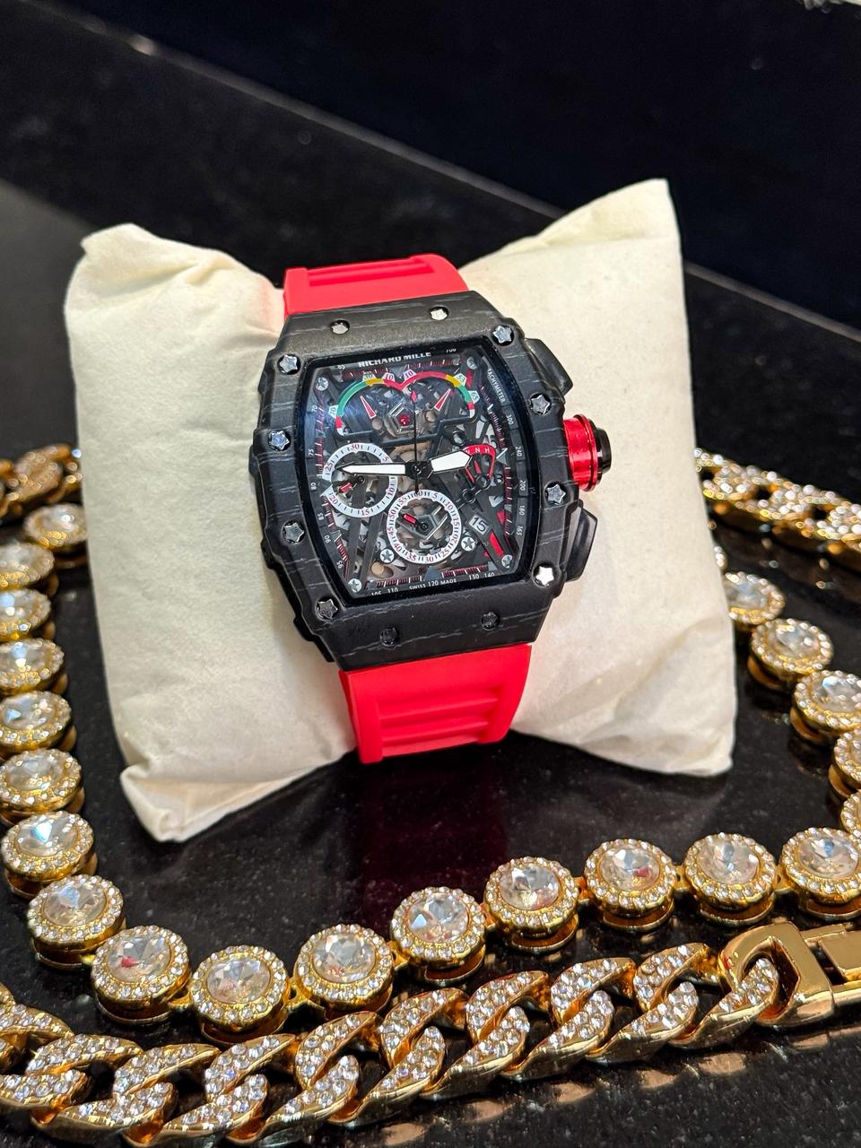 Reloj Richard Mille manilla rojo/negro