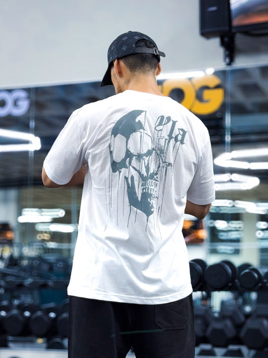 Polera Gym Youngla oversize blanca