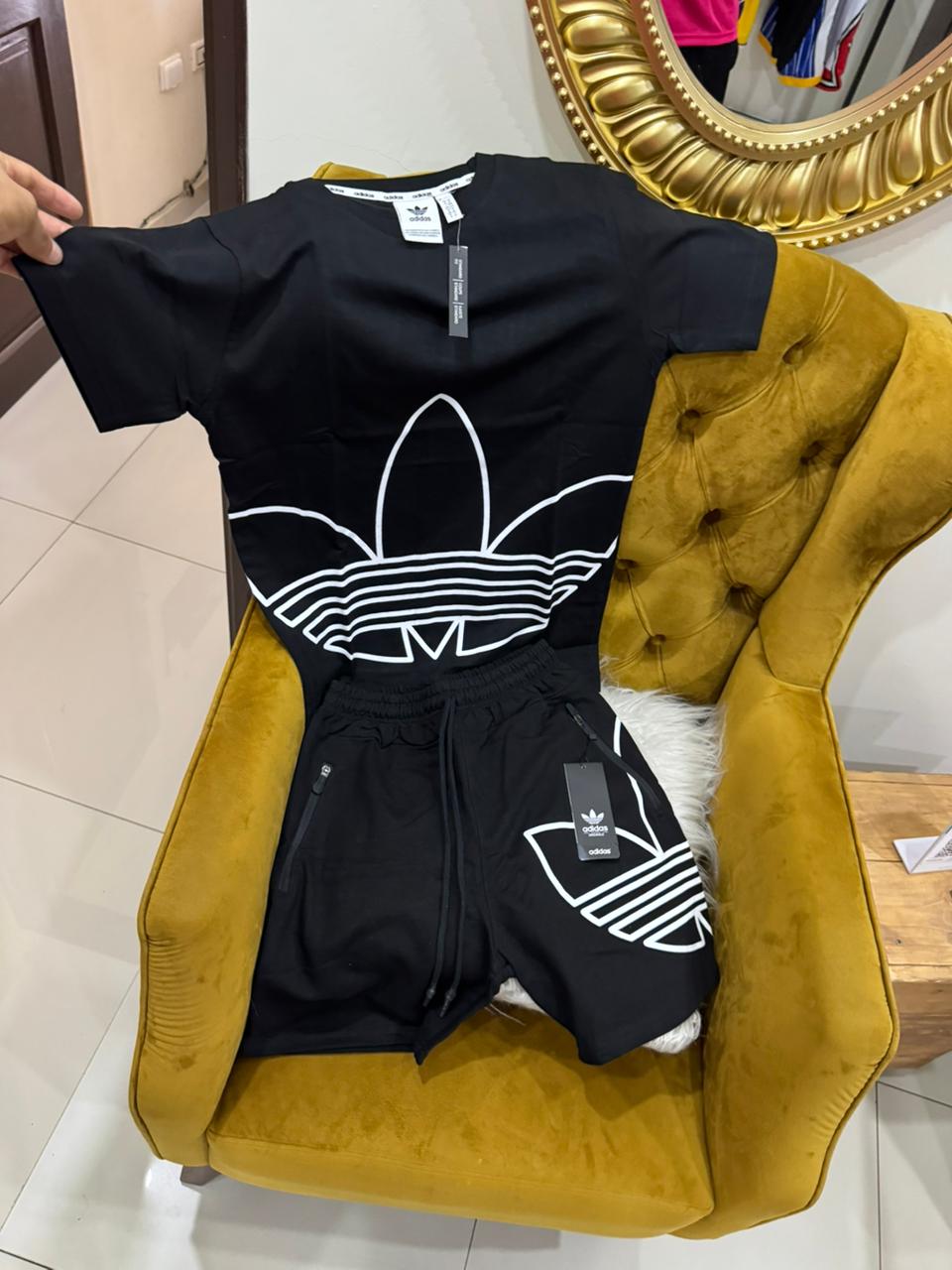 Conjunto de verano Adidas Trebol Color Negro