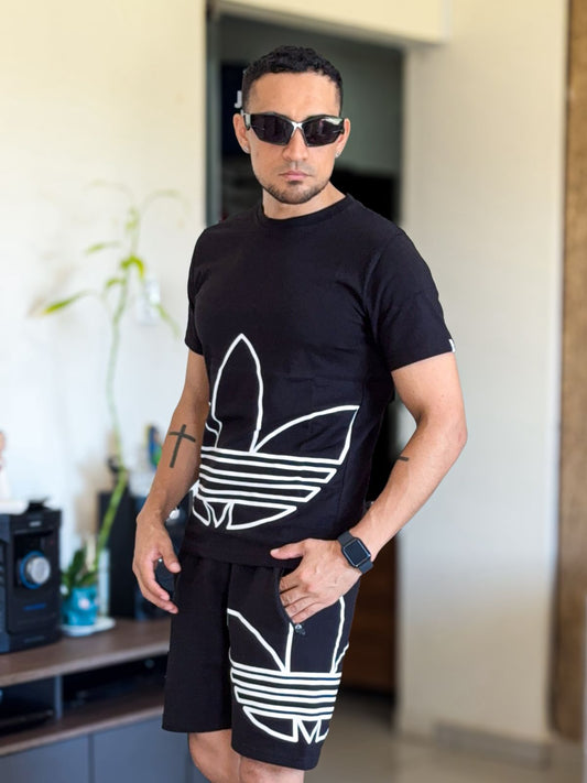 Conjunto de verano Adidas Trebol Color Negro
