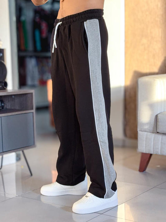 Buso Baggy Premium Negro de venas Blancas y franja Ploma, Frizado