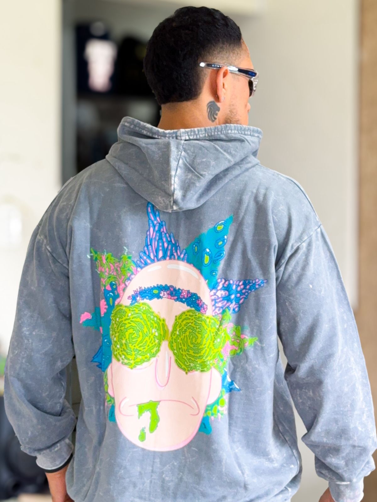 Canguro Pre lavado Rick y Morty Head Rick Plomo