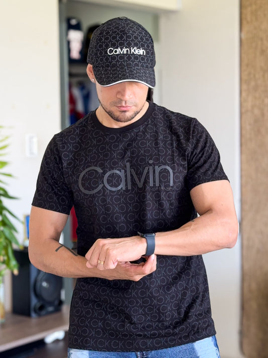 Polera CALVIN KLEIN premium sellada CK negra