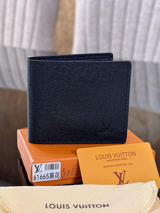Billetera Premium Louis Vuitton Texturizada negra