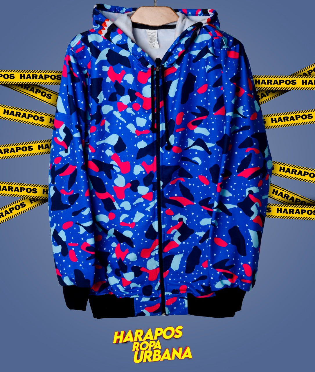 Canguro Bape camuflado azul