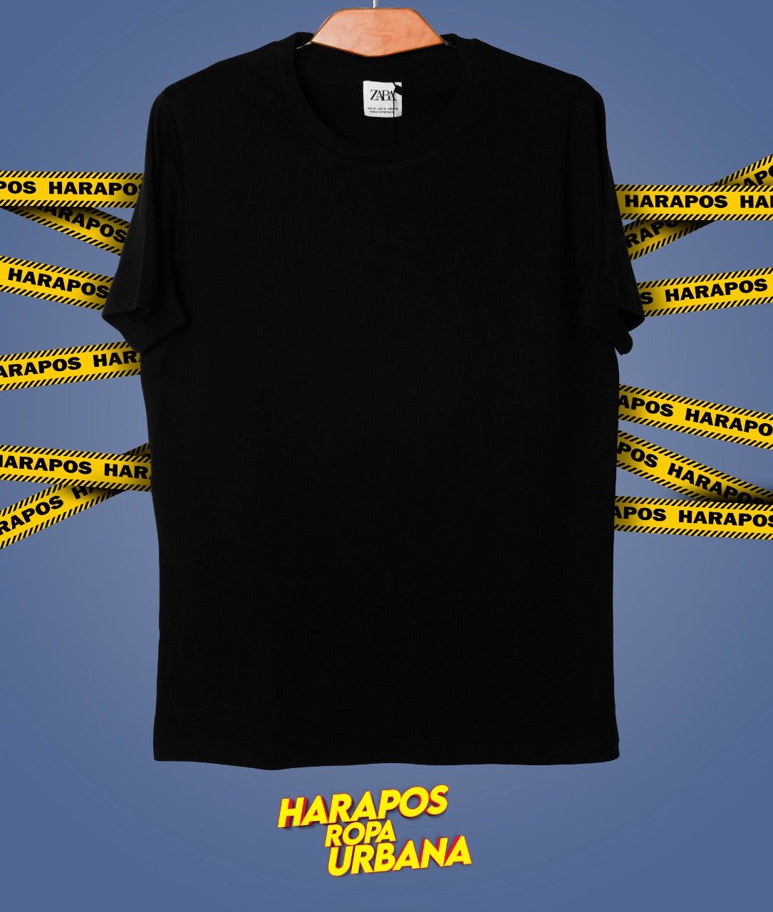 Polera zara basica negro