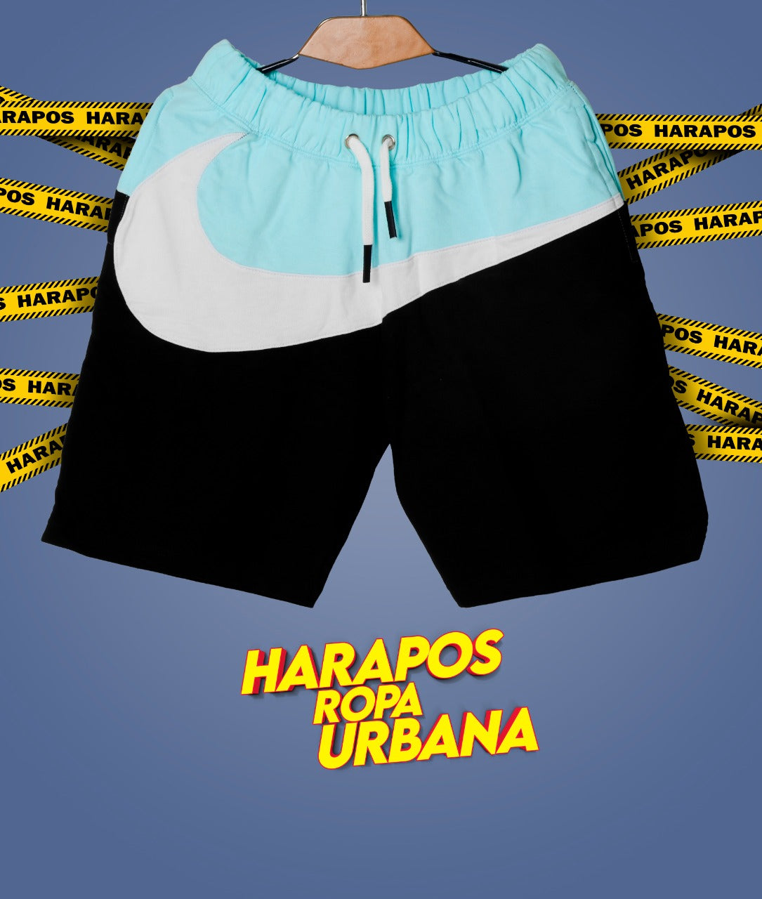 Short Nike celeste negro