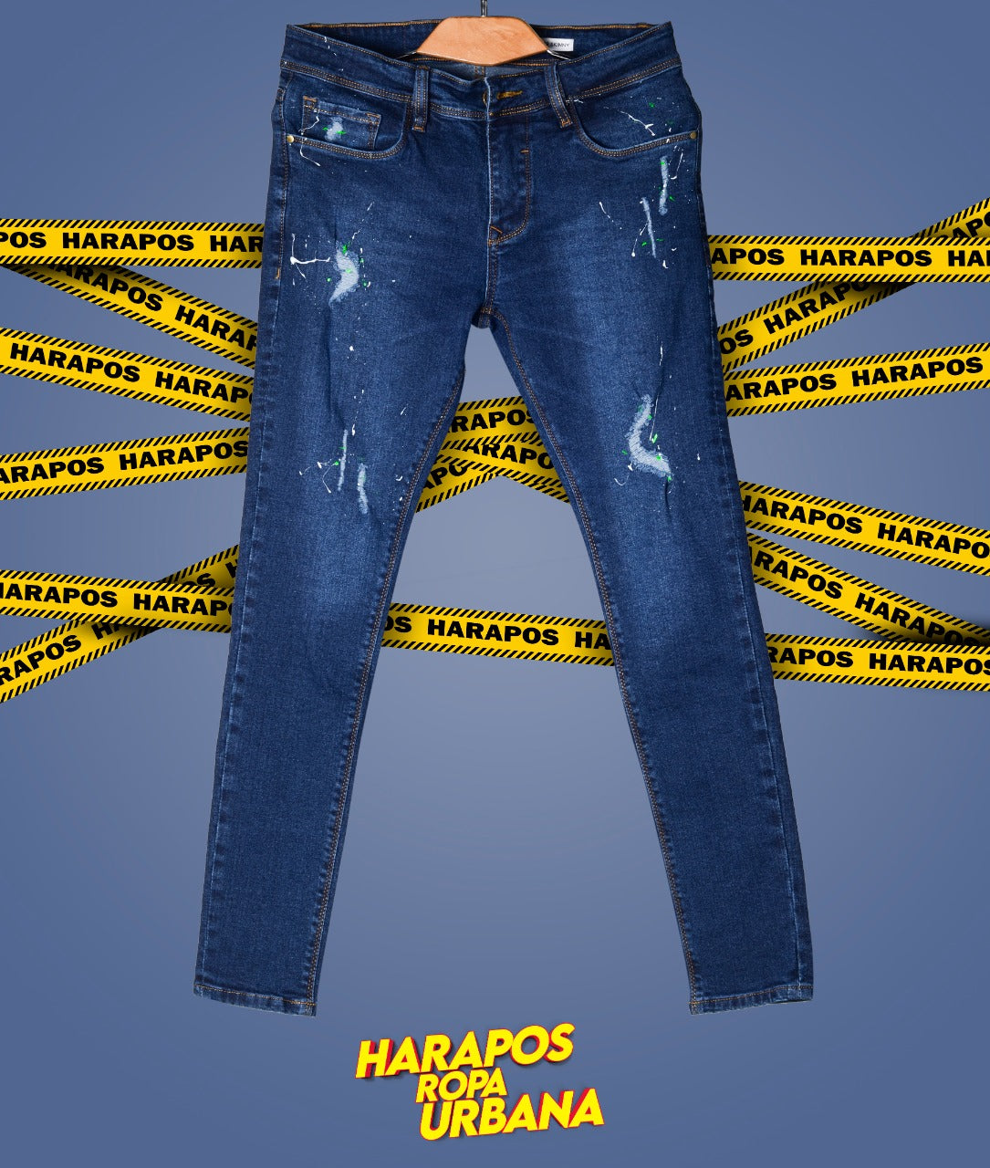 Pantalon Bershka jean azul rasgado