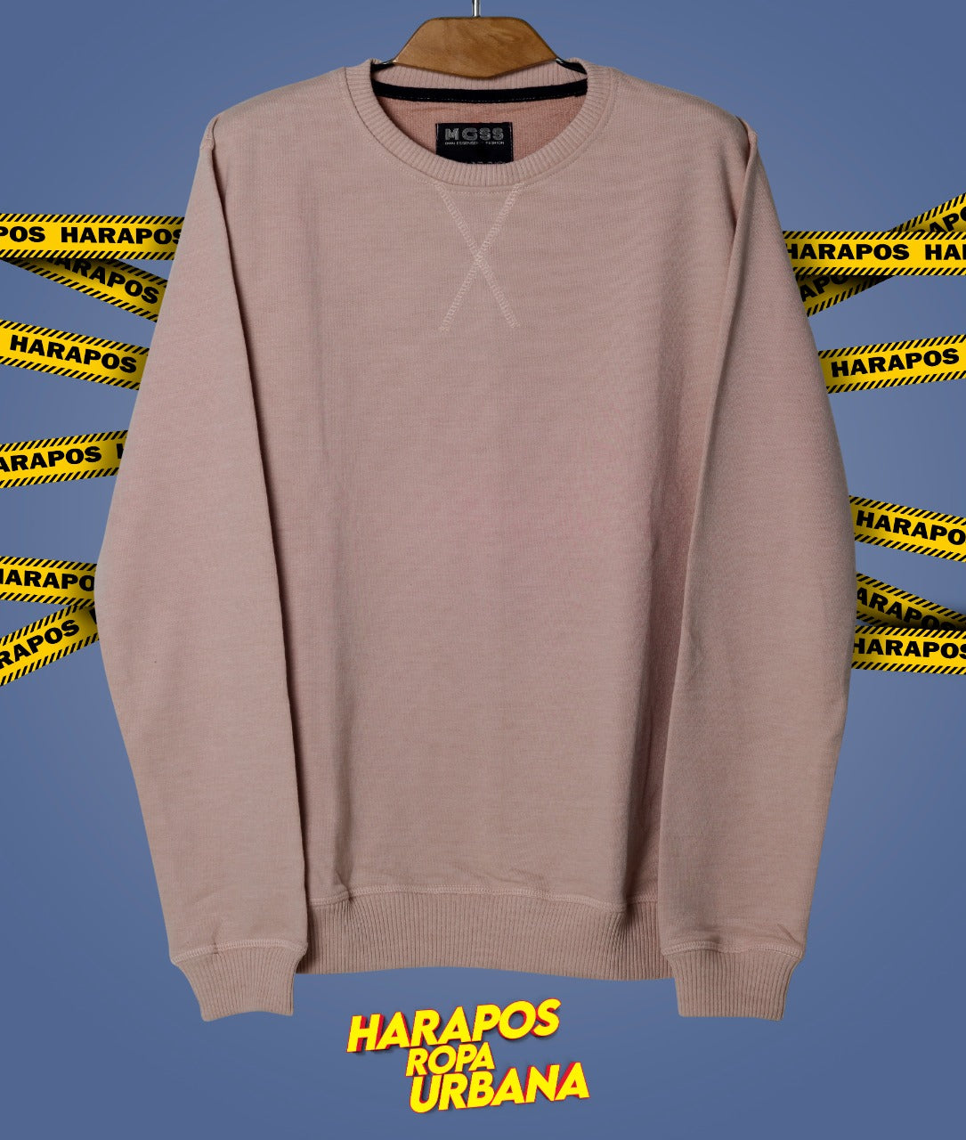 Sudadera basica palo de rosa