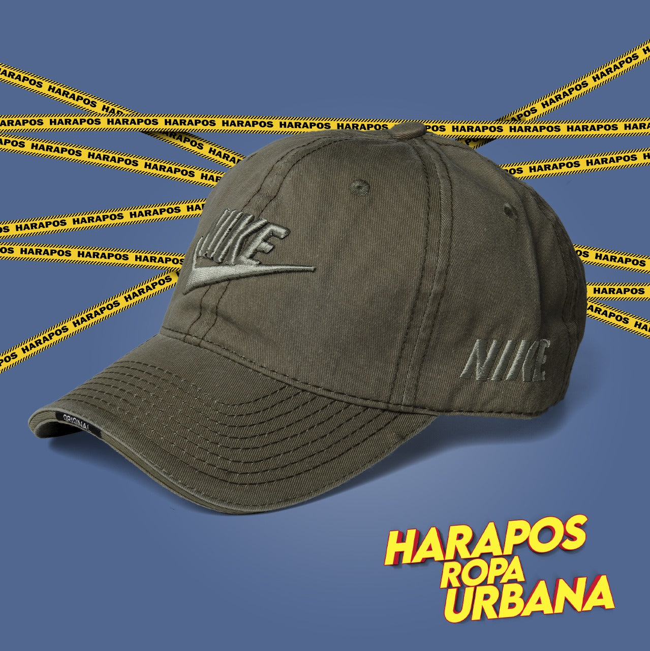 Gorra nike desgastada verde