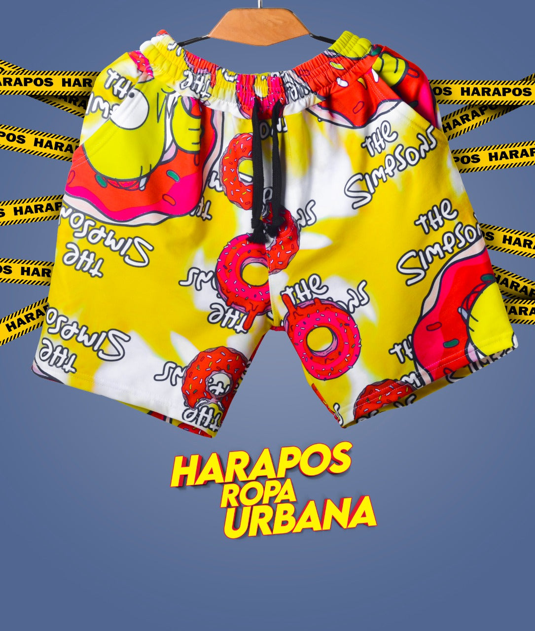 Short simpsons amarillo rosquillas