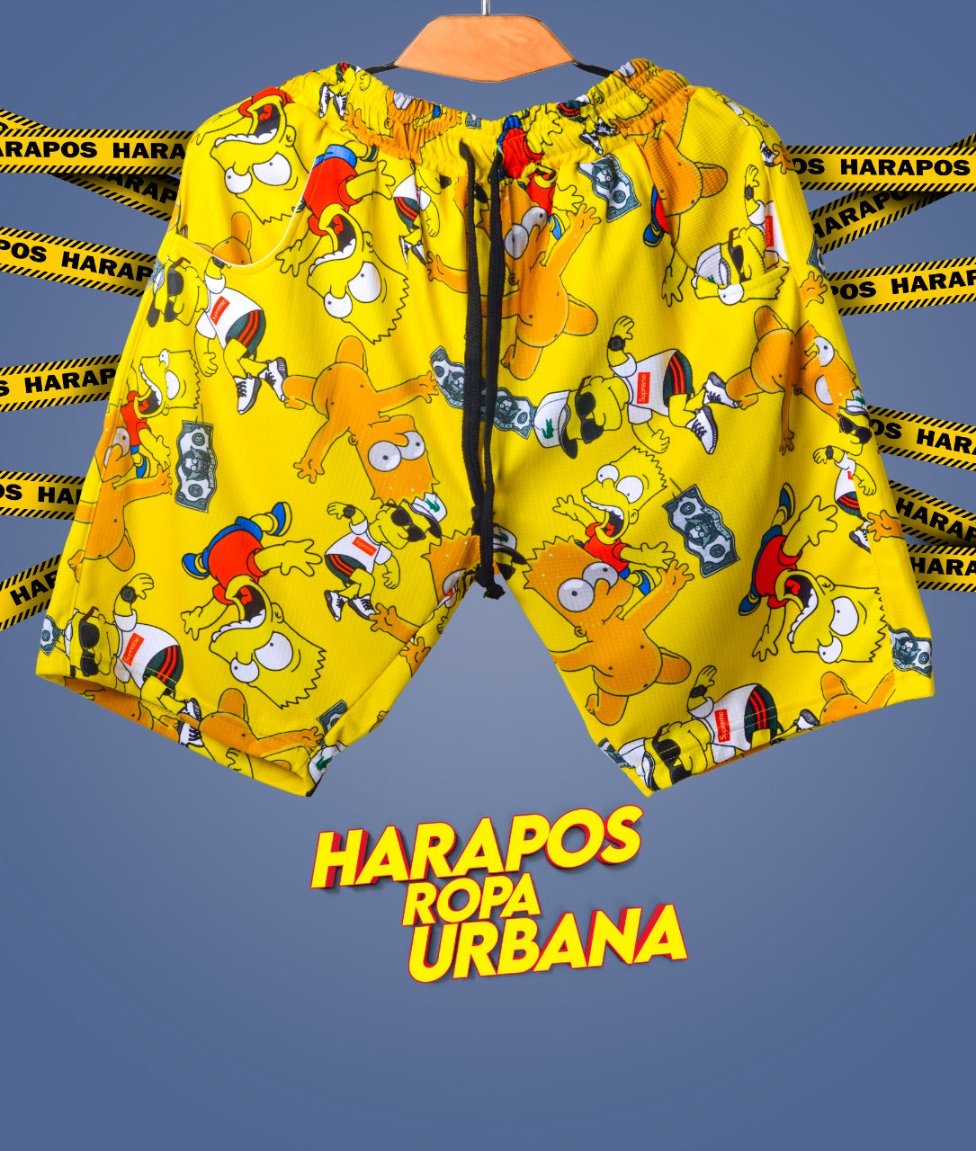 Short sublimado amarillo bart