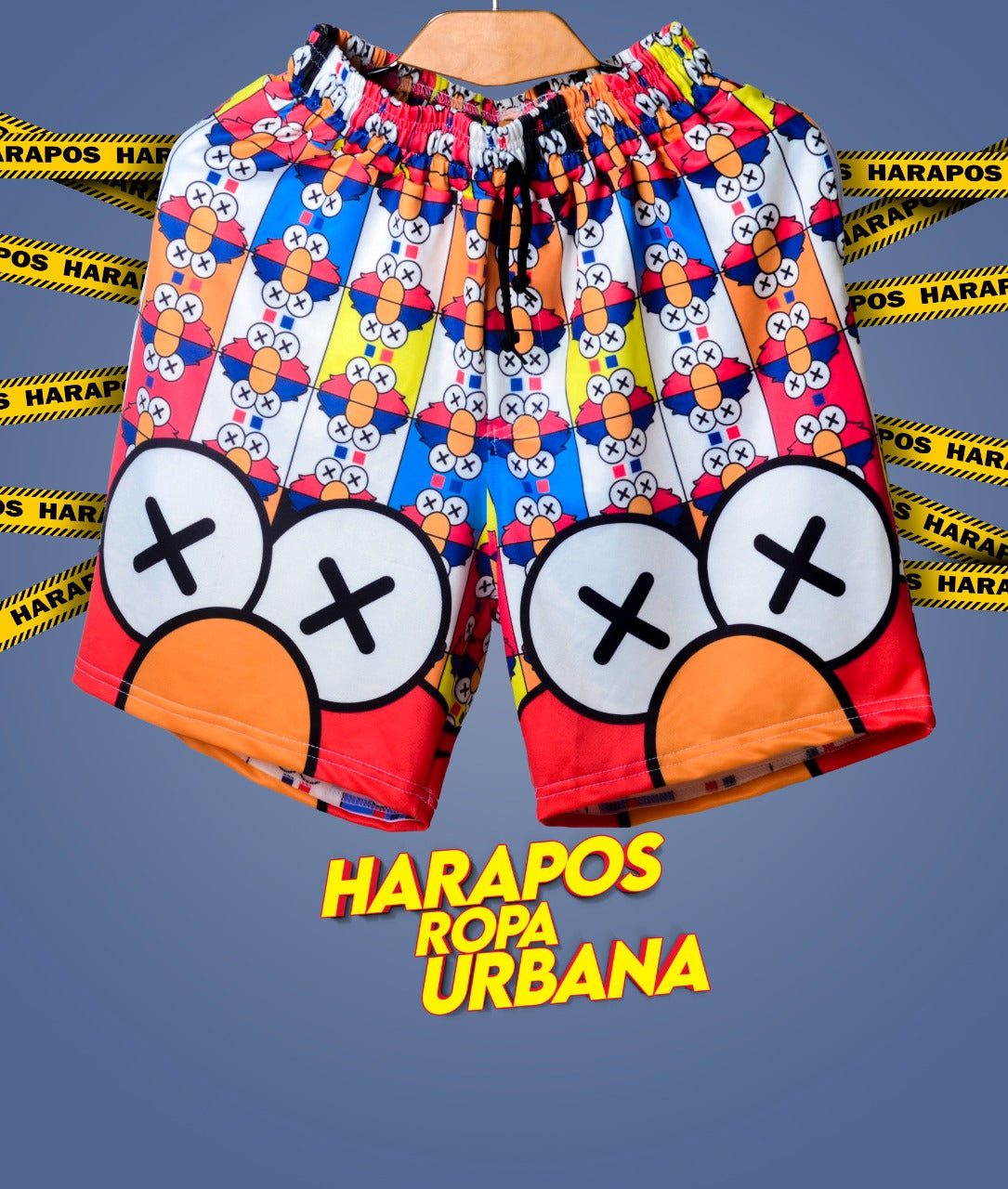 Short sublimado elmos coloridos