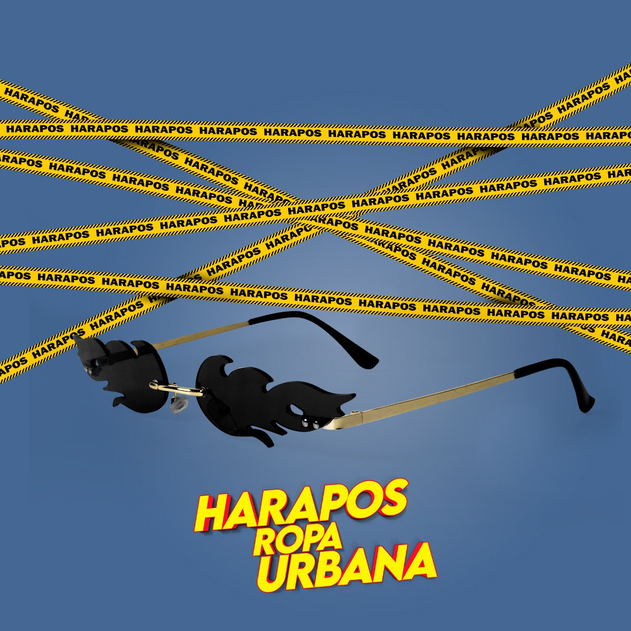 Gafas metalicas fueguito negro