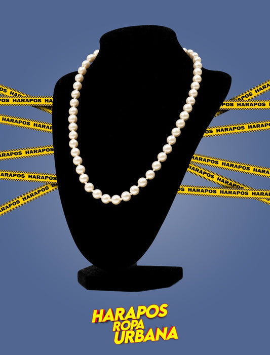 Cadena de perlas blanca