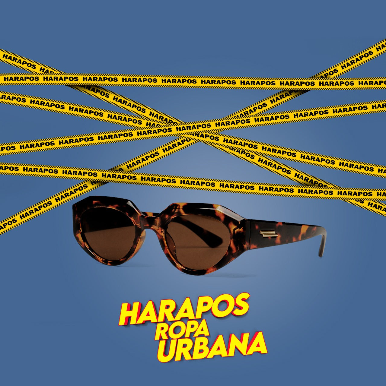 Gafas atigradas con lineas doradas
