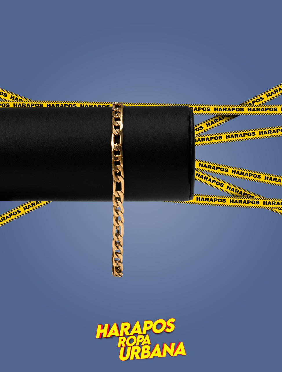 Manilla acero dorada eslabon redondo grande y pequeños