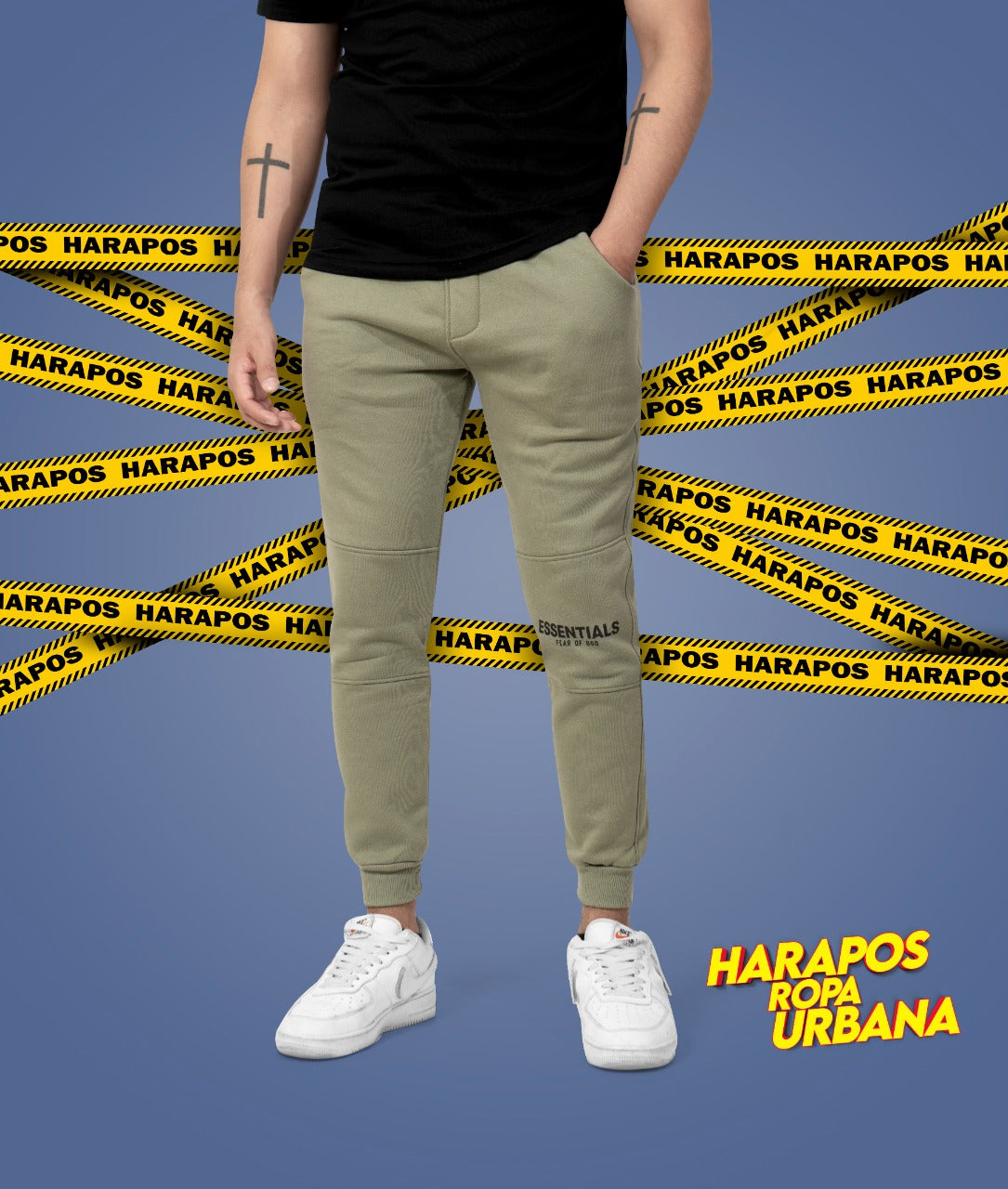 Buso essentials verde detalle letras abajo