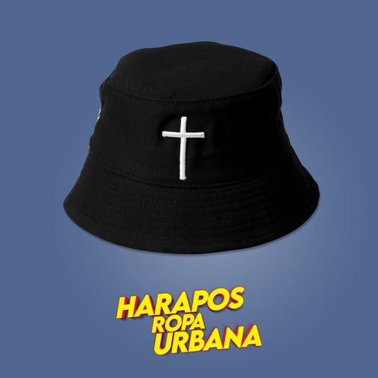 Sombrero negro cruz