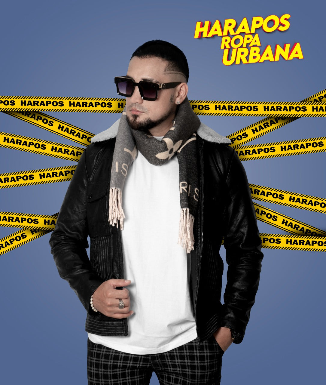 Bufanda louis vuitton combinado negro y cafe