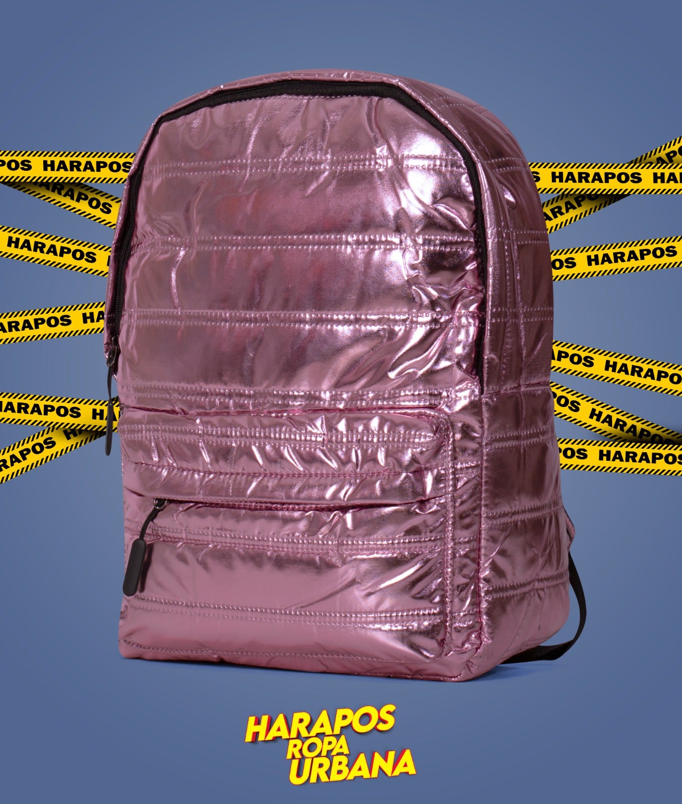 Mochila estilo acolchonada rosada