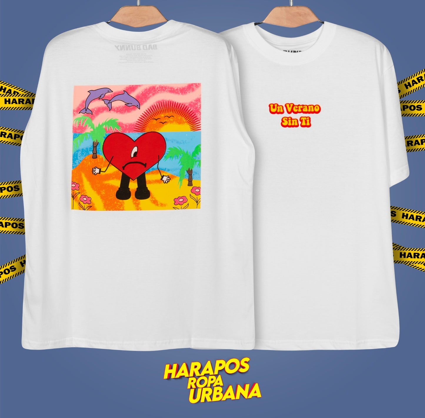 Polera oversize bad bunny verano sin ti Blanca