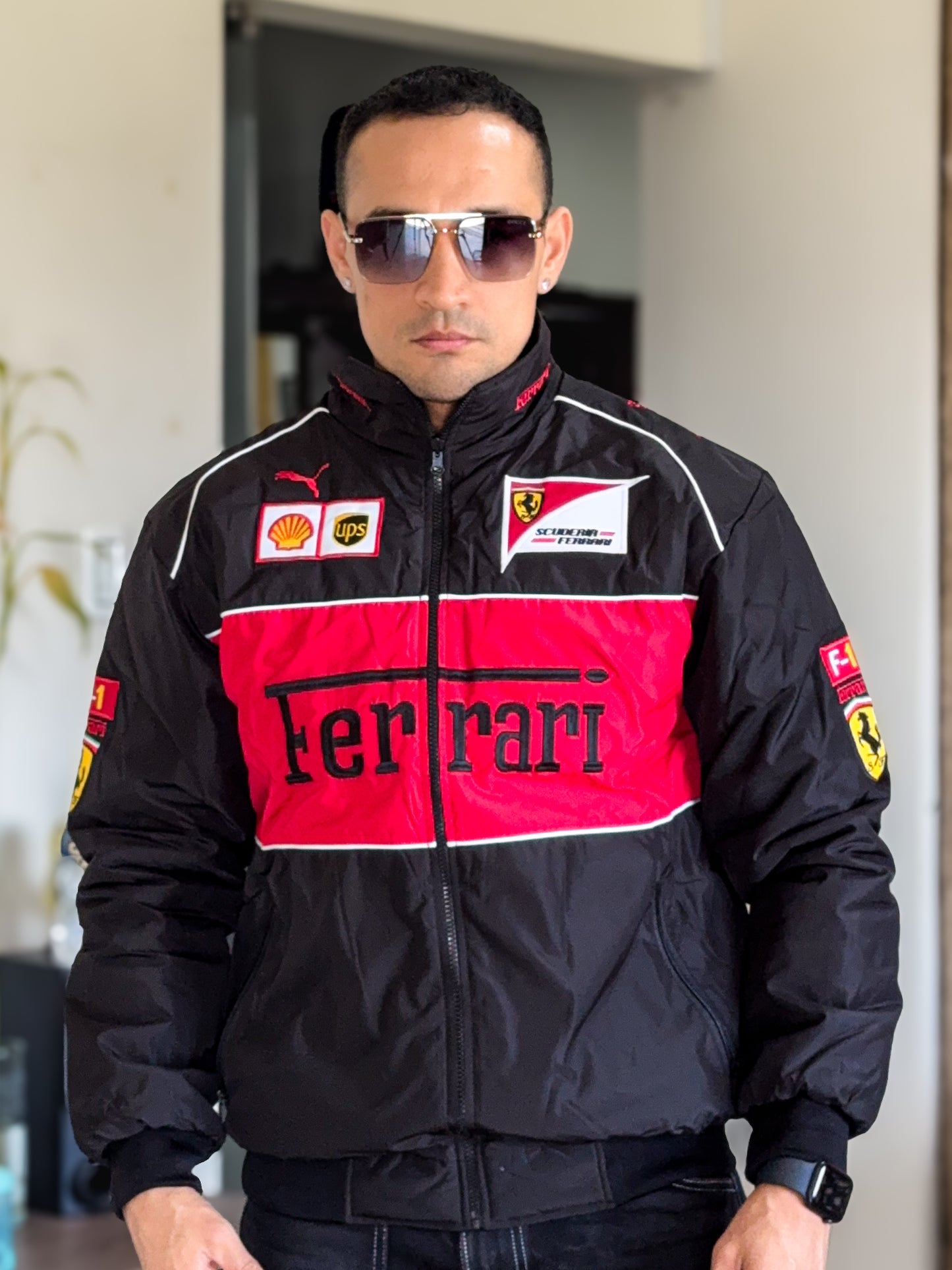Chaqueta de competicion Formula 1 Escuderia Ferrari Negra