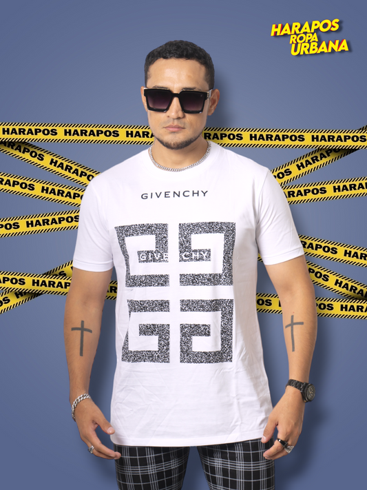 Polera givenchy blanca con lentejuelas
