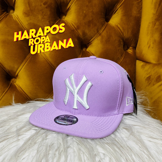 Gorra new york NY plana morada