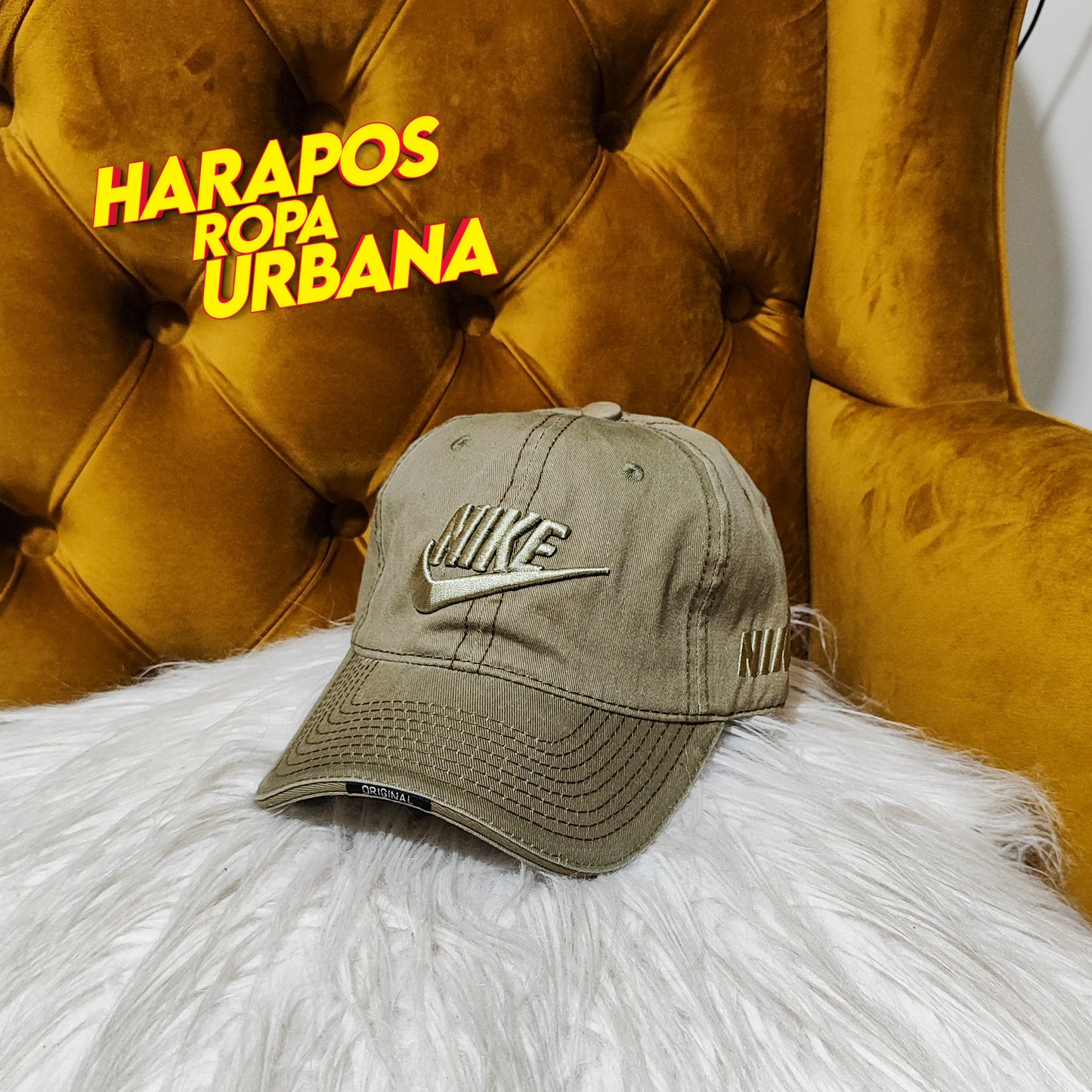 Gorra nike desgastada verde