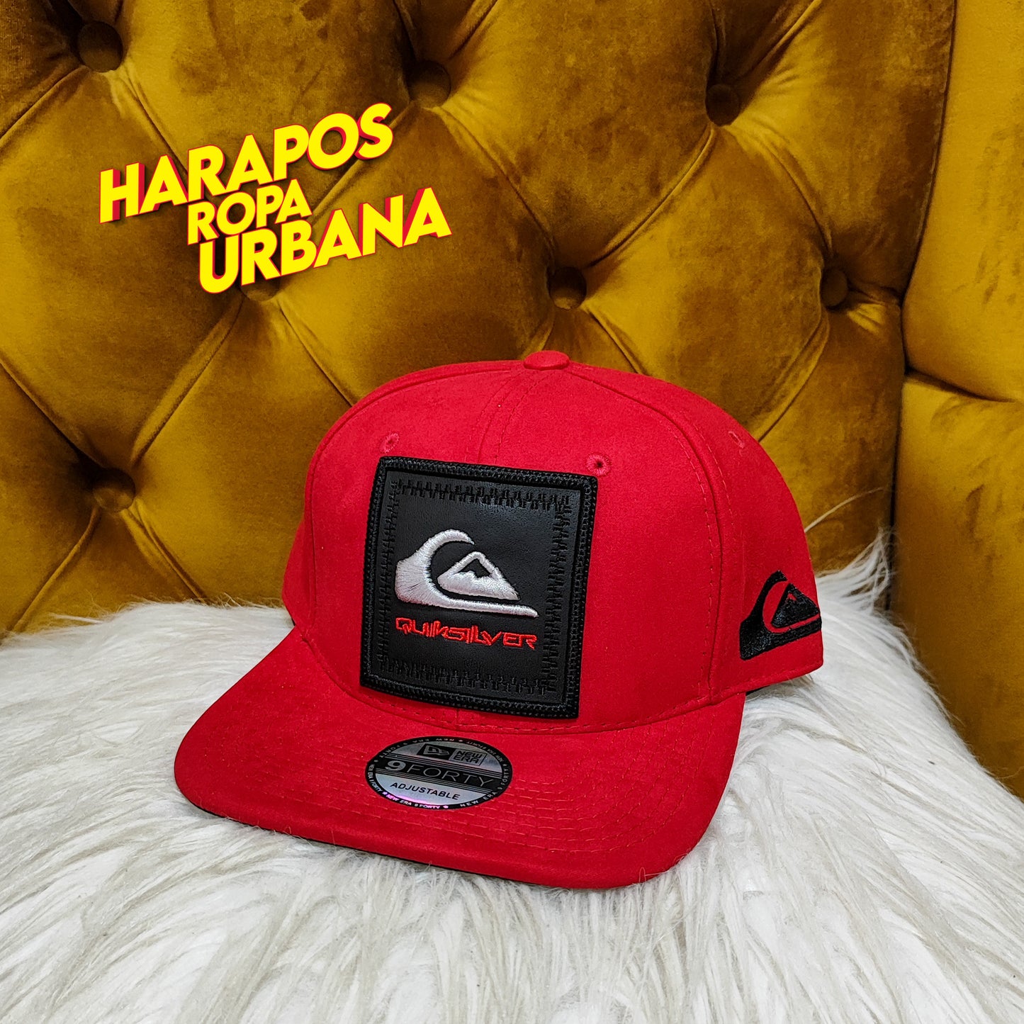 Gorra quicksilver plana rojo