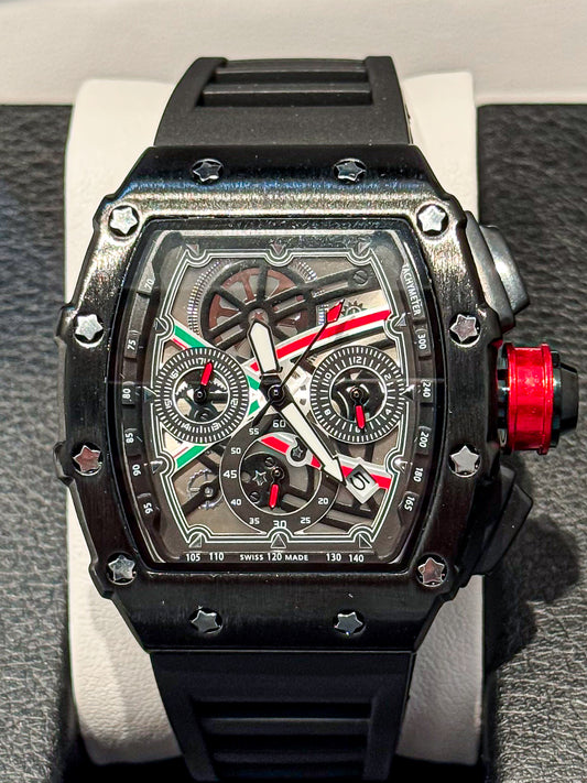 Reloj Richard Mille Caja Metallica negra Modelo RACER 2026 manilla negra