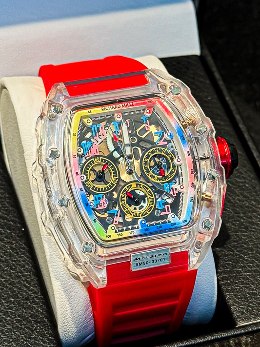 Reloj Richard Mille MCLAREN RAINBOW Manilla Roja
