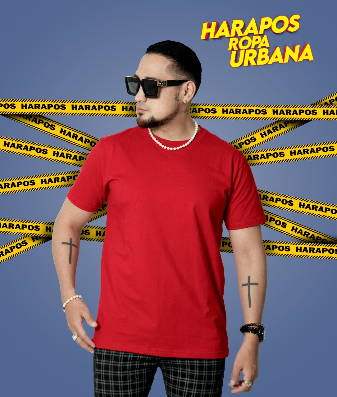 Polera zara basica roja