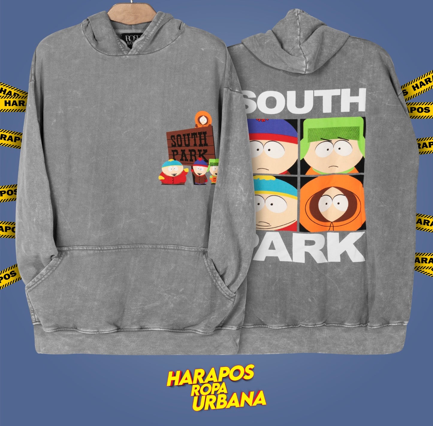 Canguro Rose London oversize south park plomo taidai