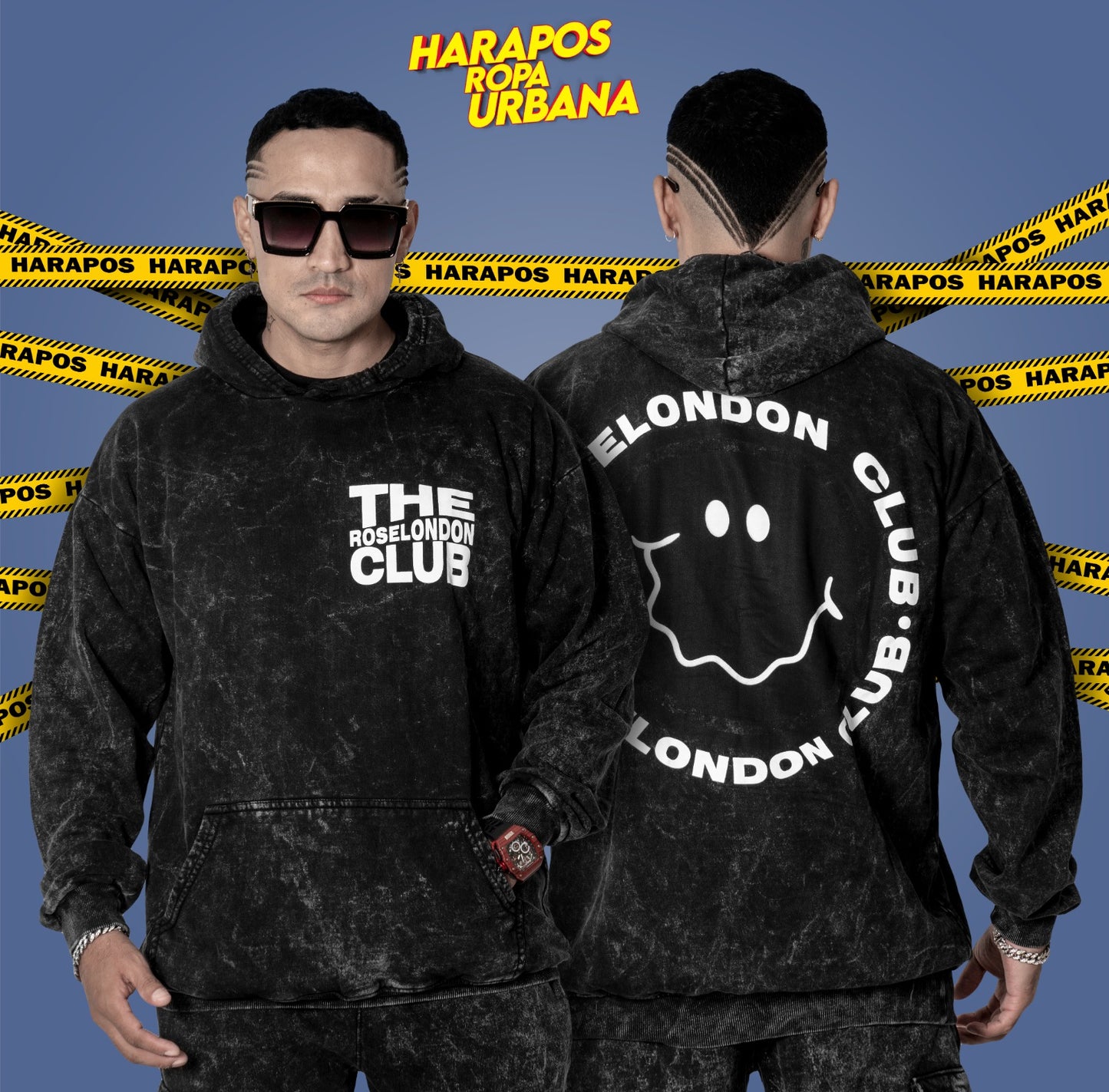 Canguro Rose London oversize the club negro